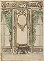 Design for a Palace Interior, Workshop of Leonardo Marini (Italian, Piedmontese documented ca. 1730–after 1797), Pen and brown ink, brush with gray, green, yellow, and red wash, over leadpoint