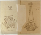 Design for a Chandelier, Anonymous, French, 19th century, Pen and brown ink