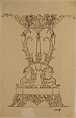 Design for a Compote Dish, Anonymous, French, 19th century, Pen and brown ink