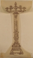 Design for a Six Arm Candelabra, Anonymous, French, 19th century, Pen and brown ink