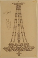 Design for a Hanging Chandelier, Anonymous, French, 19th century, Pen and brown ink