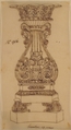 Design for a Candlestick, Anonymous, French, 19th century, Pen and brown ink
