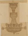 Design for a Chandelier, Anonymous, French, 19th century, Pen and brown ink