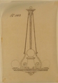Design for a Chandelier, Anonymous, French, 19th century, Pen and brown ink