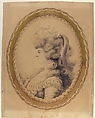 Portrait of Madame Dugazon as Nina, Joseph Jean Bernard (French, 1740–1809), Pen, black and brown ink; brown, gray, green and red washes