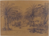 The Production of Palm Oil, Anonymous, French, 19th century, Graphite on brown paper