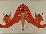 "La Mer Rouge": Costume Design for "Les Mers," George White's Scandals, New York, 1923, Erté (Romain de Tirtoff) (French (born Russia), St. Petersburg 1892–1990 Paris), Gouache