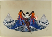 "L'Océan": Costume Design for "Les Mers," George White's Scandals, New York, 1923, Erté (Romain de Tirtoff) (French (born Russia), St. Petersburg 1892–1990 Paris), Gouache