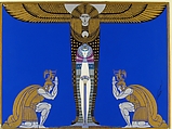 Cléôpâtre: Costume design for George White's Scandals, New York, 1926, Erté (Romain de Tirtoff) (French (born Russia), St. Petersburg 1892–1990 Paris), Gouache and metallic paint