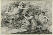 Moses on Sinai (Le tables de Loi judaique), Simon Julien  French, Etching