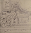 Design for Ceiling at Fontainebleau, Jules-Edmond-Charles Lachaise (French, died 1897), Graphite