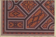 Design for the Decoration of the Ceiling in the Vestibule (Ier étage), Hôtel de S. A. le Prince de P... [Pless?}, Berlin, Jules-Edmond-Charles Lachaise (French, died 1897), Watercolor, gouache, and gold paint