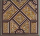Design for Ceiling Decoration in the Dining Room, Hôtel de Pless, Berlin, Jules-Edmond-Charles Lachaise (French, died 1897), Watercolor, gouache, and gold paint on wove paper
