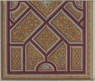 Design for Ceiling Decoration in the Hôtel de Pless, Berlin, Jules-Edmond-Charles Lachaise (French, died 1897), Watercolor, gouache, and gold paint