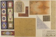 Ten designs for the decoration of the Opéra Comique, Paris, Jules-Edmond-Charles Lachaise (French, died 1897), Graphite, pen and ink, and watercolor on various papers; laid down on cardboard