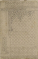 Design for the decoration of a wall in Islamic motifs, Jules-Edmond-Charles Lachaise (French, died 1897), graphite on tracing paper glued to cardboard