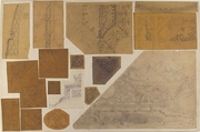 Sixteen designs of the decoration of walls and ceilings, Jules-Edmond-Charles Lachaise (French, died 1897), graphite and pen and ink on trace on laid paper