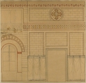 Elevation of a wall decorated with the dove of the holy ghost, Jules-Edmond-Charles Lachaise (French, died 1897), Elevation of a wall decorated with the dove of the holy ghost