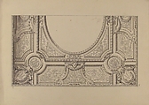 Design for the painted decoration of a ceiling with the monogram:  M, Jules-Edmond-Charles Lachaise (French, died 1897), pen and ink, brush and wash over graphite on wove paper