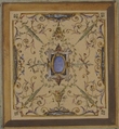 Design for Ceiling, Château de Cangé, Jules-Edmond-Charles Lachaise (French, died 1897), Watercolor and gouache