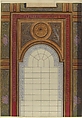 Gallery Ceiling Design, Hôtel Cottier, Jules-Edmond-Charles Lachaise (French, died 1897), Graphite, pen and gray ink, brush and gray wash, watercolor, gilt