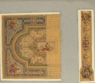 Two Designs for Ceiling with Putti and Allegorical Figures of the Arts, Jules-Edmond-Charles Lachaise (French, died 1897), Graphite, pen and black ink, watercolor, and gilt on tissue