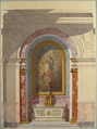 Design for Altar, Jules-Edmond-Charles Lachaise (French, died 1897), Watercolor
