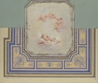 Design for Ceiling with Putti, Hôtel of Doctor Cranchi, Jules-Edmond-Charles Lachaise (French, died 1897), Watercolor and gouache