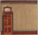 Pompeiian Design for Wall and Doorway, Jules-Edmond-Charles Lachaise (French, died 1897), Pen and black ink, watercolor, gouache, and gilt