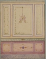Pompeiian Design for Paneling, Jules-Edmond-Charles Lachaise (French, died 1897), Graphite and watercolor