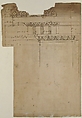 Arch of Septimius Severus, ornamental cornice and pilaster (recto) Arch of Septimius Severus, cornice with ornamental frame moulding (verso), Drawn by Anonymous, French, 16th century, Dark brown ink, black chalk, and incised lines