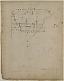 Arch of Camigliano, cornice, elevation in profile, ornamental detailing (recto) Unidentified, Doric capital; Arch of Camigliano, cornice, profile, sketch (verso), Drawn by Anonymous, French, 16th century, Dark brown ink, black chalk, and incised lines
