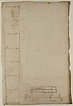 Portico at the Porta Carmentalis, Tuscan capital and entablature, elevation; pier, section, detail (recto) S. Prassede, Quadriportico, Doric capital, elevation; Palazzo Massimo alle Colonne, column shaft, profile (verso), Drawn by Anonymous, French, 16th century, Dark brown ink, black chalk, and incised lines
