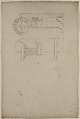 Unidentified, Ionic capital, front and side elevations with small studies (recto) calculation notes (verso), Drawn by Anonymous, French, 16th century, Dark brown ink, black chalk, and incised lines
