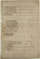 Unidentified, Composite base, elevation; Temple of Concordia, Composite base, elevation; Unidentified, Composite base, elevation (recto) blank (verso), Drawn by Anonymous, French, 16th century, Dark brown ink, black chalk, and incised lines