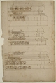 Unidentified, Composite base, elevation; Unidentified, Composite base, elevation; Unidentified, Composite base, elevation (recto) blank (verso), Drawn by Anonymous, French, 16th century, Dark brown ink, black chalk, and incised lines