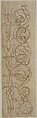 Ornamental drawings (recto) blank (verso), Drawn by Anonymous, French, 16th century, Dark brown ink, black chalk, and incised lines