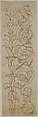 Ornamental drawings (recto) blank (verso), Drawn by Anonymous, French, 16th century, Dark brown ink, black chalk, and incised lines