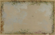 Designs for Ceilings with Clouds and Birds, Charles Monblond (French, 19th century), Watercolor and traces of graphite