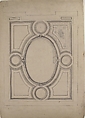 Design for Ceiling, Charles Monblond (French, 19th century), Pen and black  ink, brush and gray wash over graphite