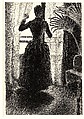 Woman at the Window: Initial Conception for the painting, "Sunday", Paul Signac (French, Paris 1863–1935 Paris), Lithograph
