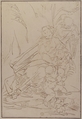Holy Family, After Luca Cambiaso (Italian, Moneglia 1527–1585 Madrid), Brush and brown ink