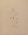 Statue of Caesar as a Divinity, Vincenzo Camuccini (Italian, Rome 1771–1844 Rome), Lead graphite