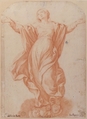 Assumption of the Virgin, After Guido Reni (Italian, Bologna 1575–1642 Bologna), Red chalk
