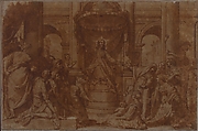 Christ Preaching, After Federico Zuccaro (Zuccari) (Italian, Sant&#39;Angelo in Vado 1540/42–1609 Ancona), Pen and brown ink, brush and brown wash, on brownish paper