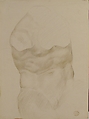 Torso of the Belvedere, Alphonse Legros (French, Dijon 1837–1911 Watford, Hertfordshire), Metalpoint on white paper