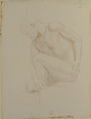 Study of a Figure, Alphonse Legros (French, Dijon 1837–1911 Watford, Hertfordshire), Metalpoint