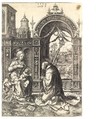 St. Bernard Adoring the Christ Child, Dirck Vellert (Netherlandish, Amsterdam (?) ca. 1480/85–ca. 1547), Engraving