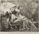 Lot and His Daughters, Joseph Marie Vien  French, Etching