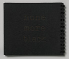 None More Black, Victoria Haven (American, born Seattle, 1964), Artist's book